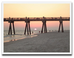 Pensacola Beach Boardwalk Sunset